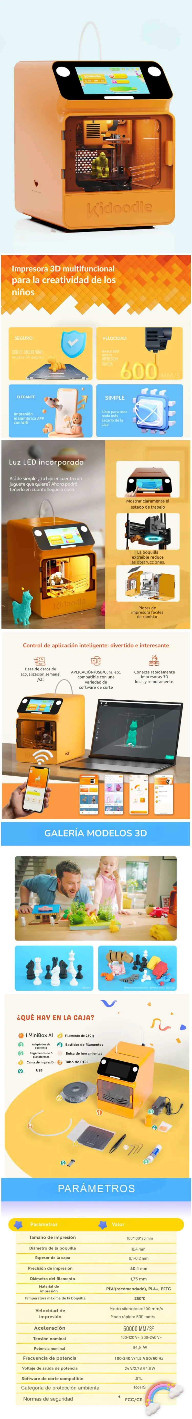 Impresora 3D para niños Kidoodle MiniBox A1