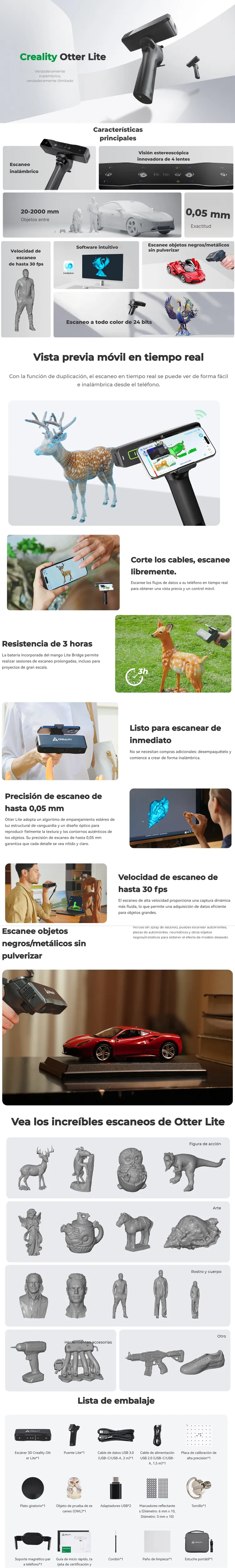 Escáner 3D Creality CR-Scan Otter Lite