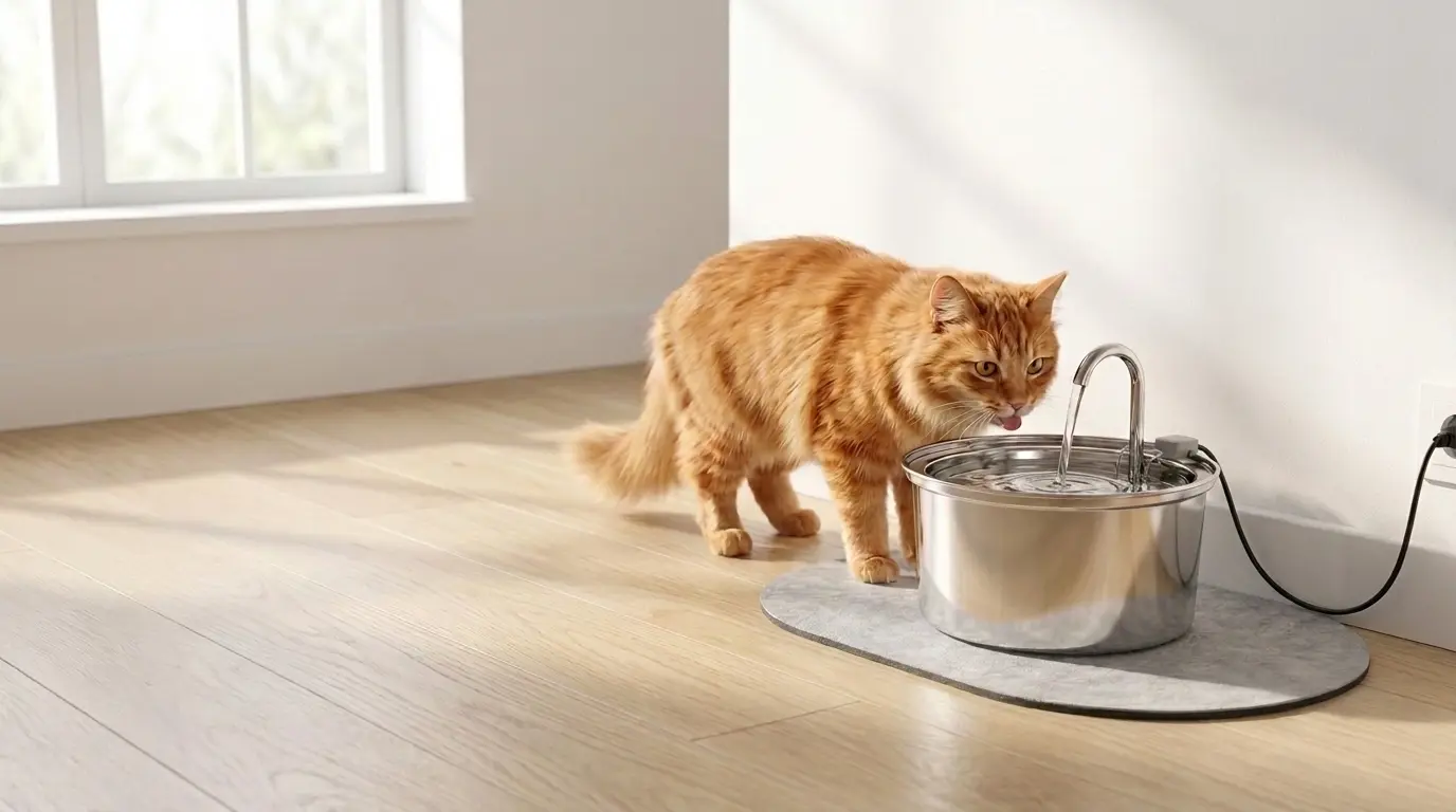 Mat absorbente para comederos y fuentes de gatos