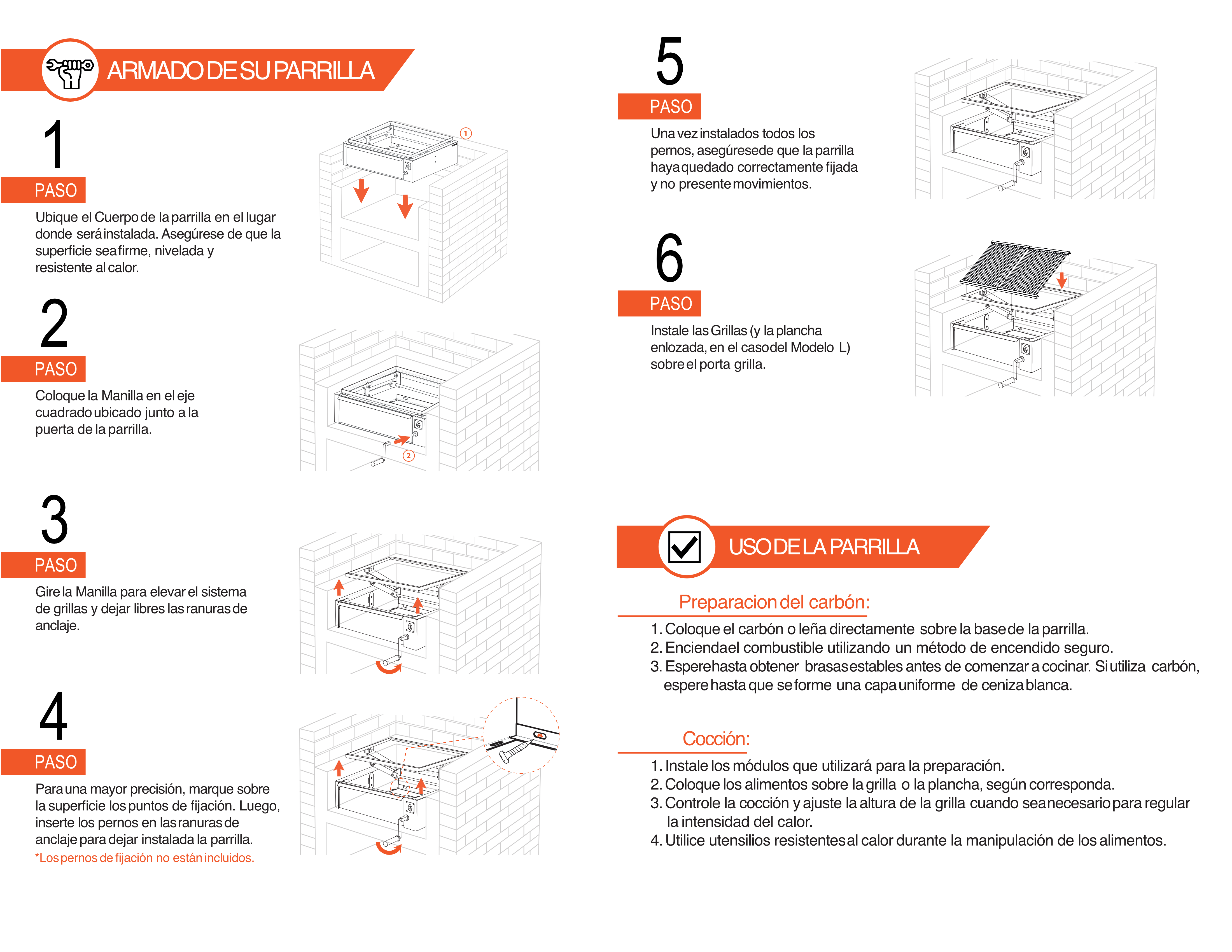 Infografía de medidas Parrilla Chaitén L