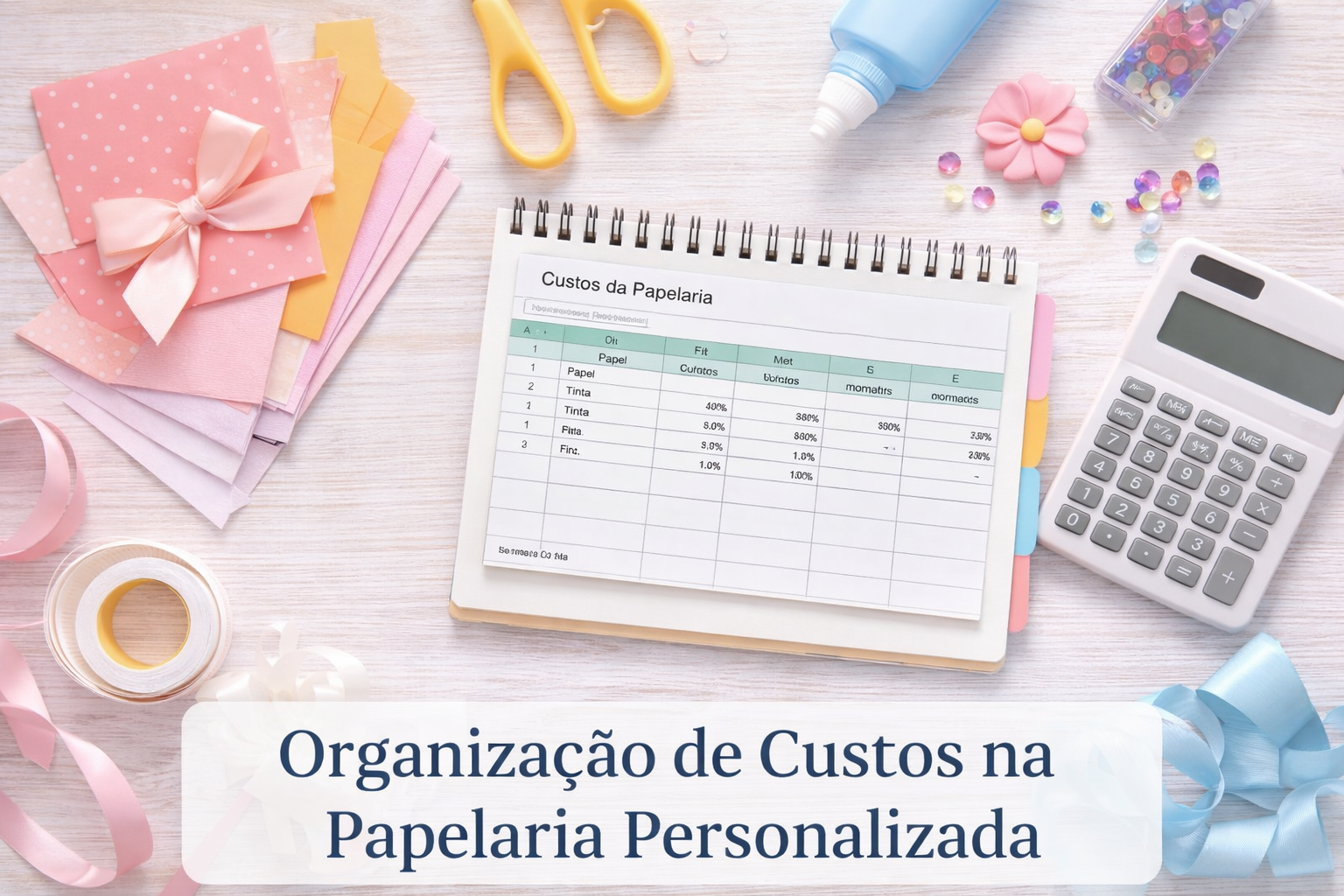 como organizar os custos da papelaria personalizada