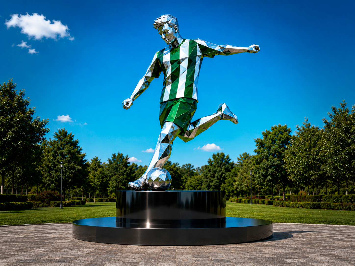 Propuesta escultórica inspirada en Atlético Nacional