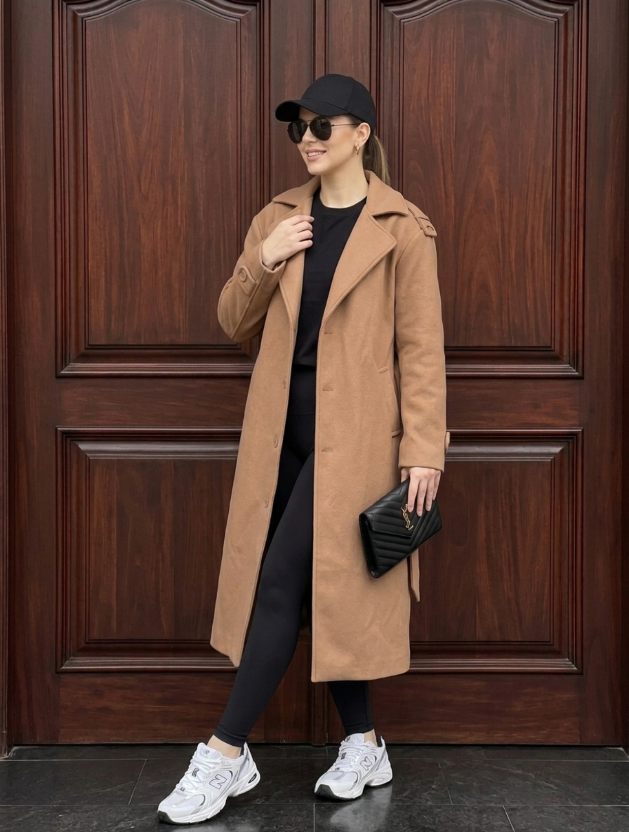 Abrigo Camel largo abierto estilo casual forrado mujer Chile ropa