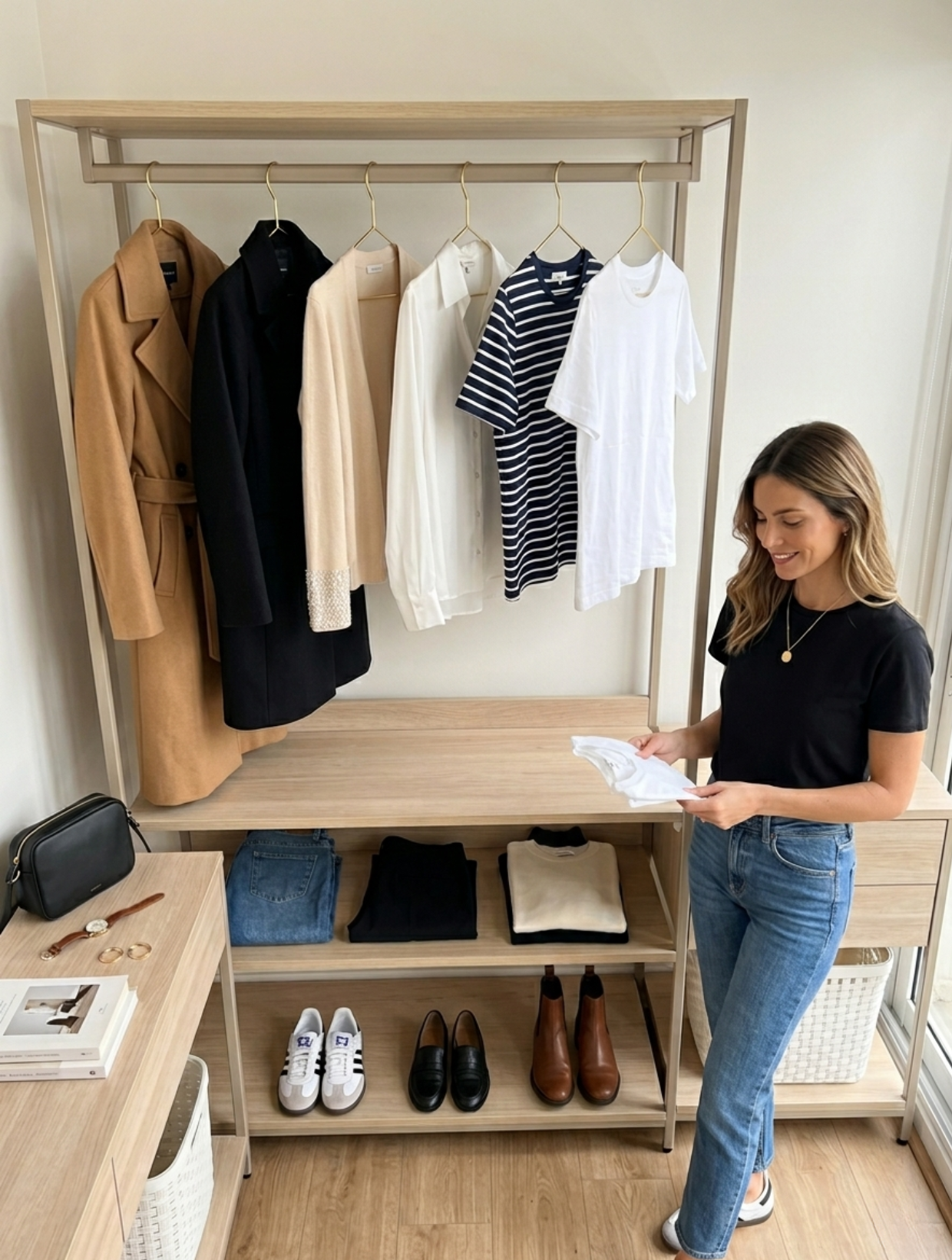 Armario cápsula mujer ordenado impecable invierno 2026 Chile Carobaska moda exclusiva.