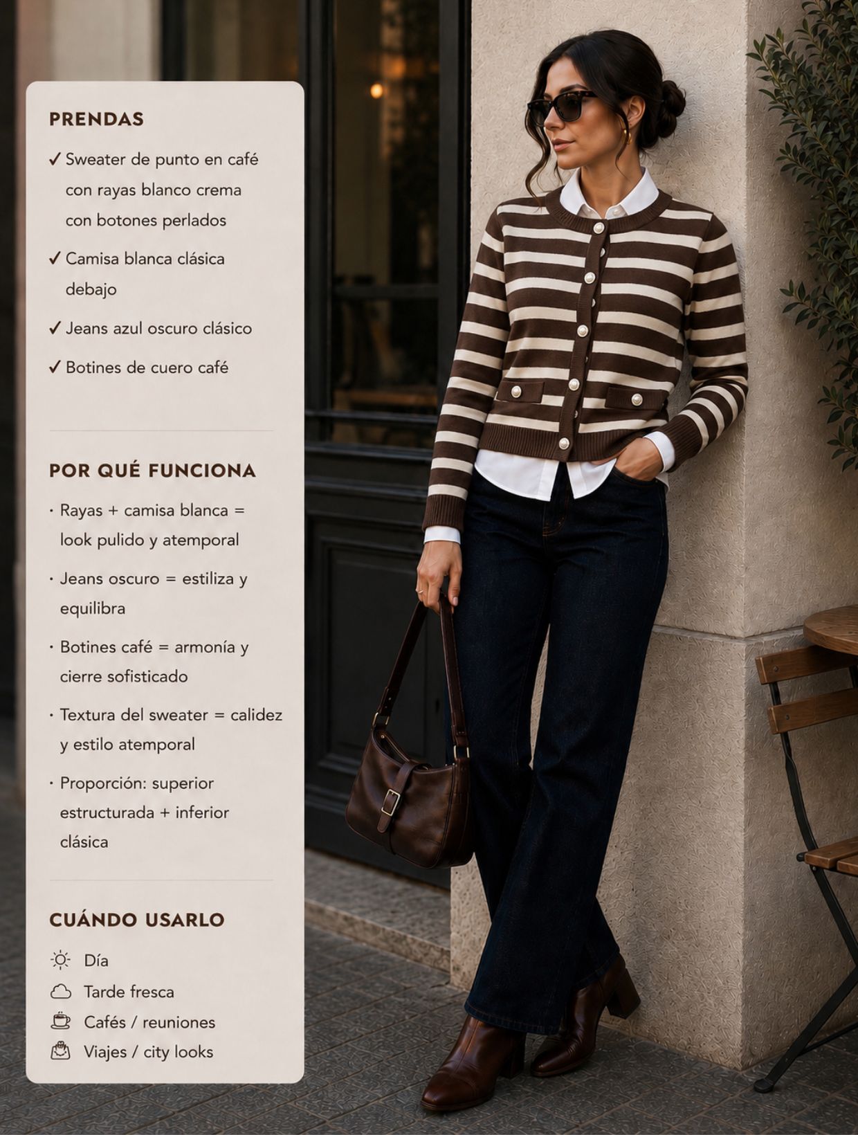 Outfit casual rayas mujer - Carobaska