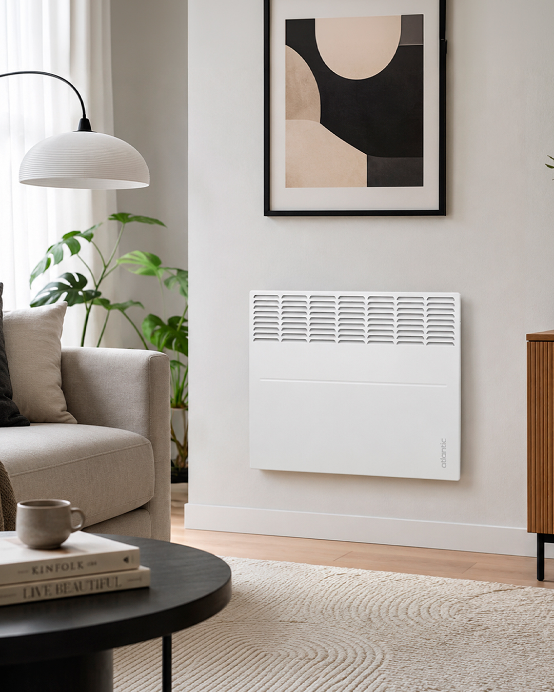 Calefactor eléctrico instalado en un ambiente interior