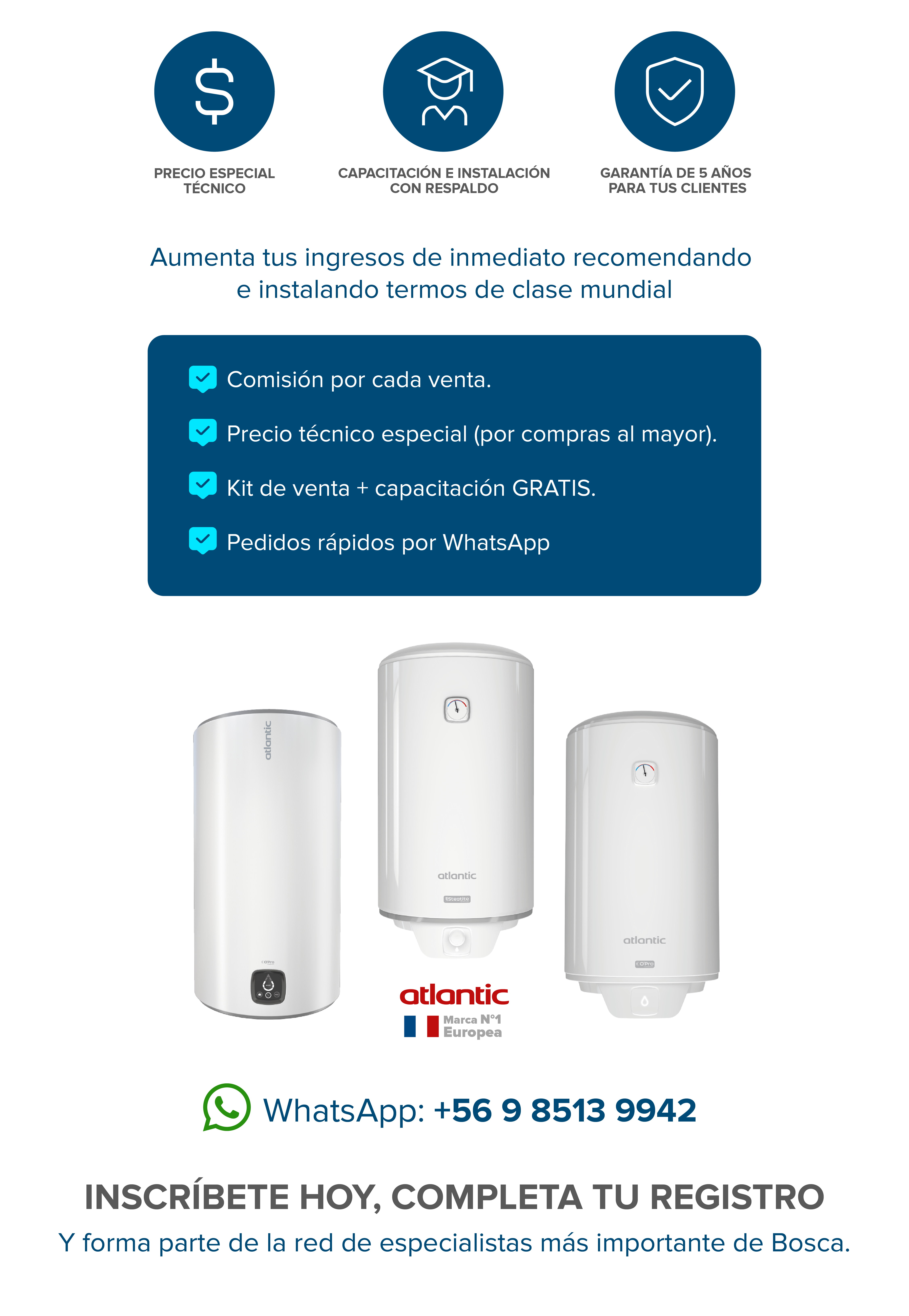 Beneficios del programa de técnicos Bosca