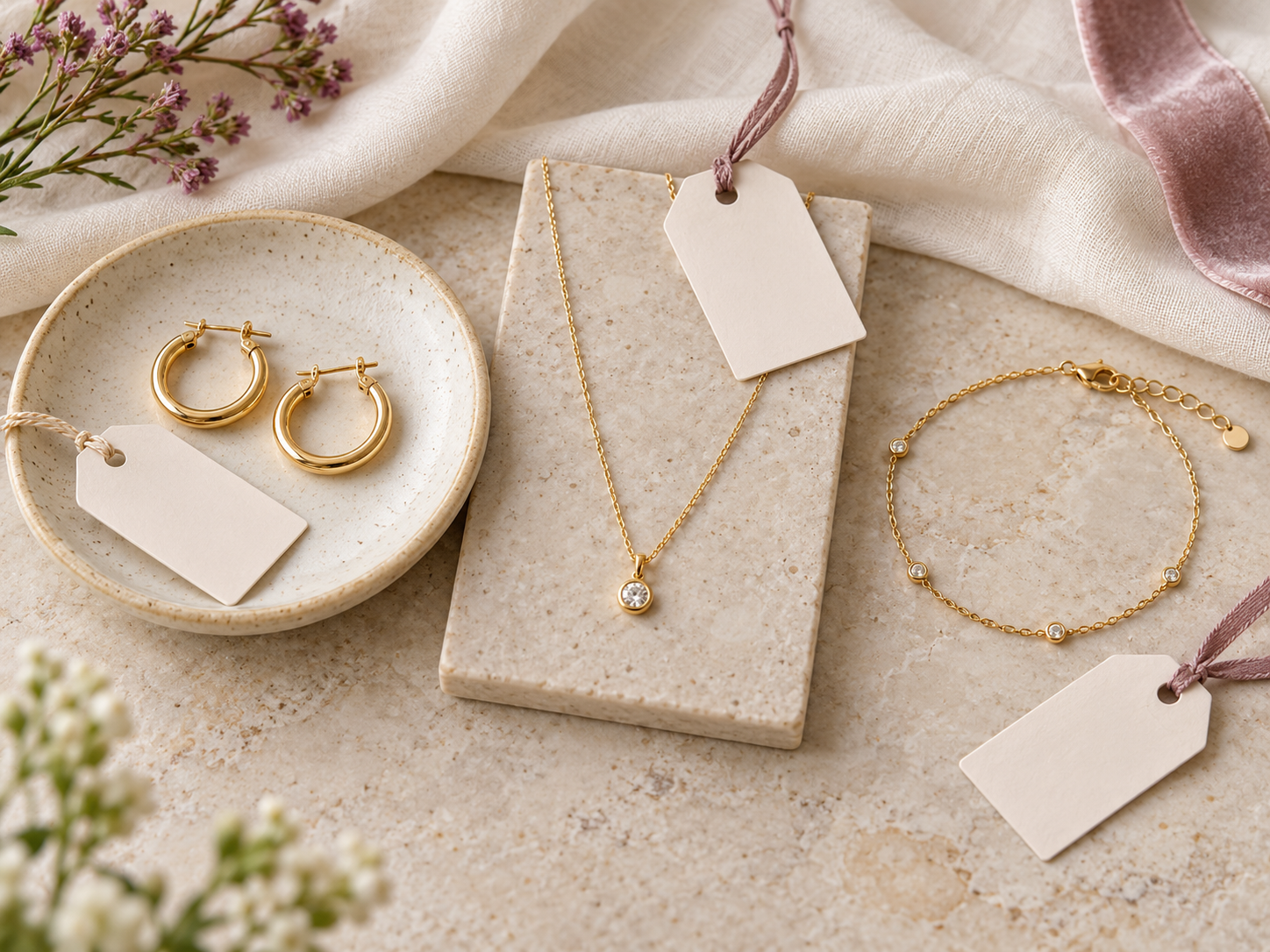 Aros delicados en una presentación elegante para regalar en amigo secreto