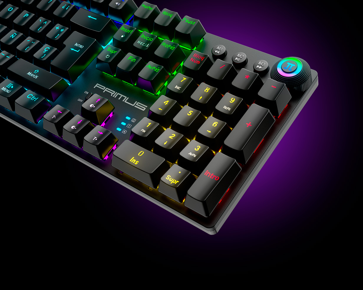 Primus Ballista 92T PKS-094S teclado mecánico inalámbrico RGB