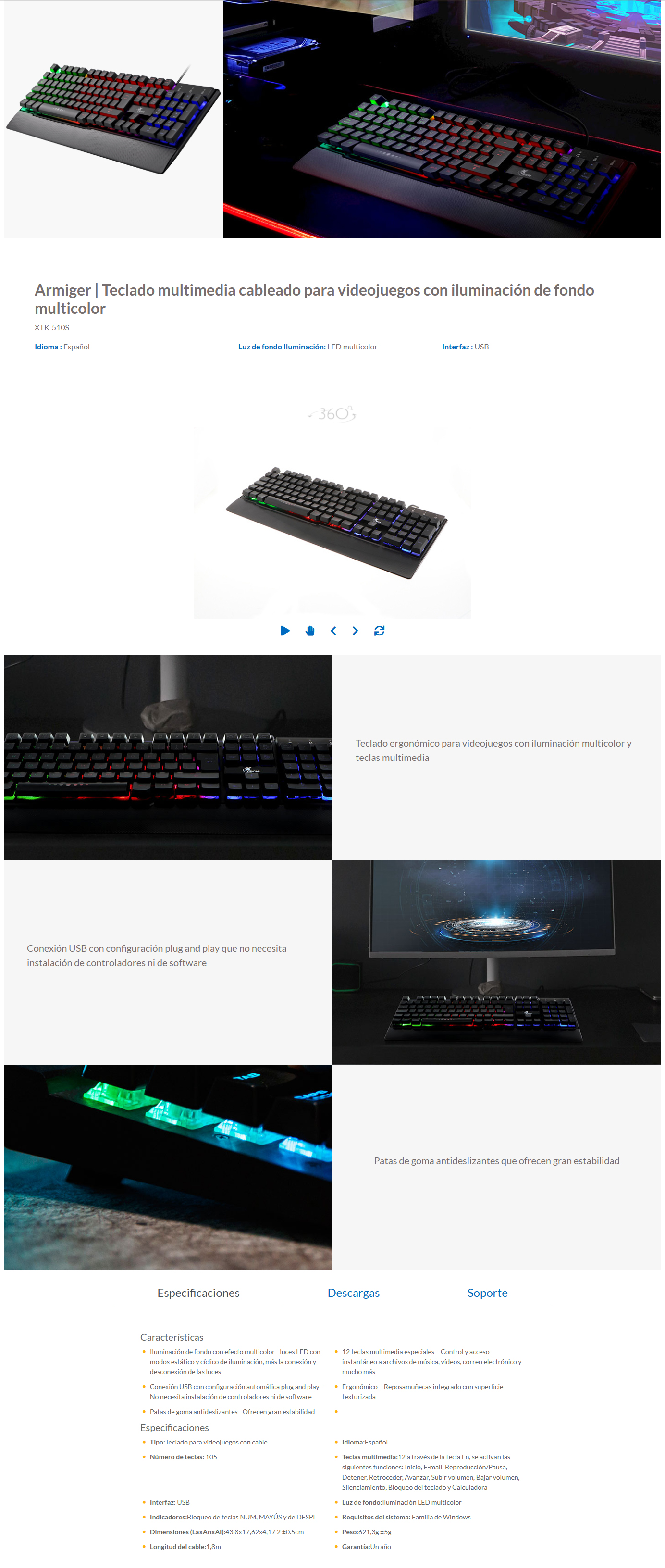Teclado Gamer Iluminado