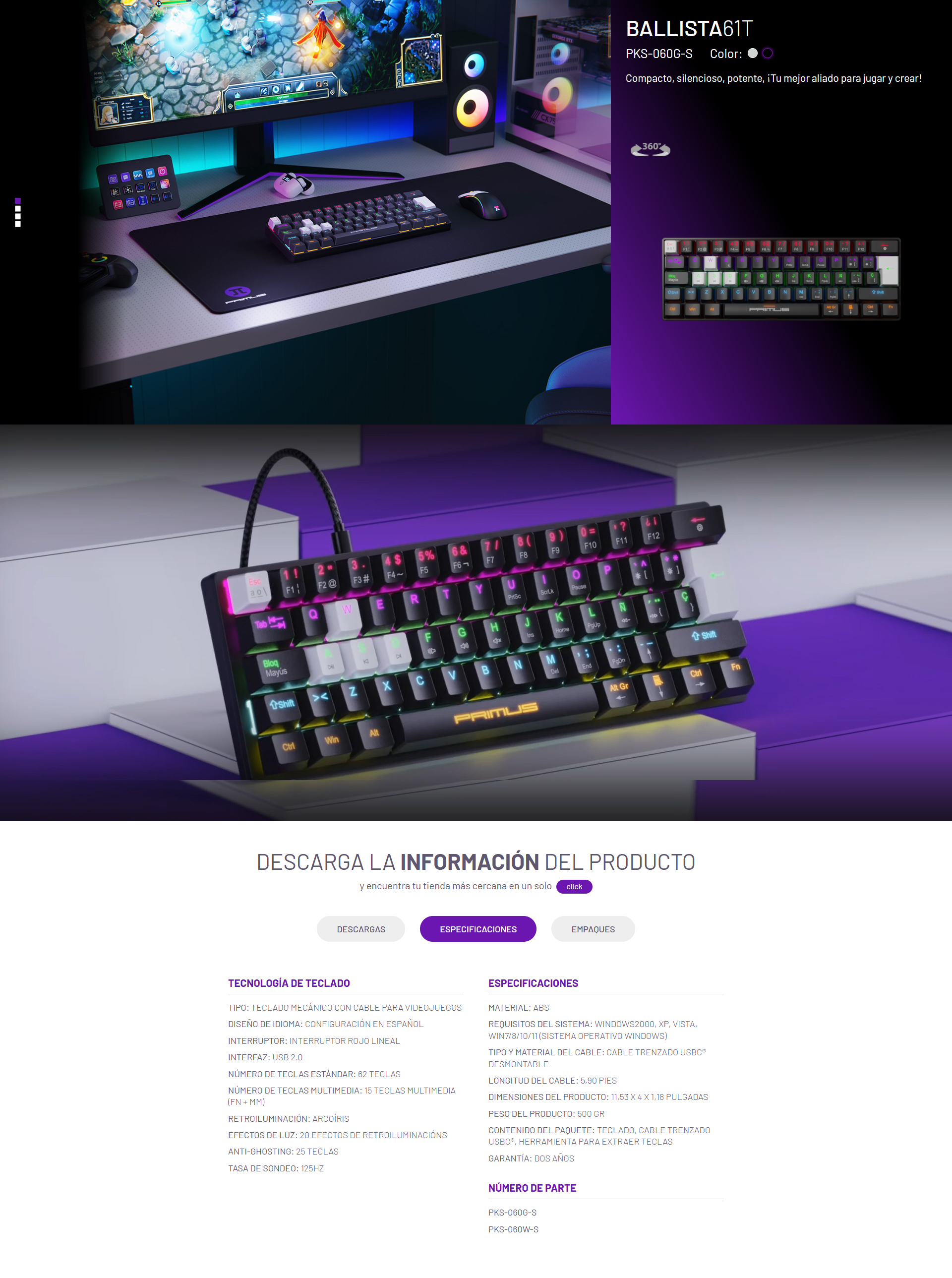 Teclado RGB Gamer