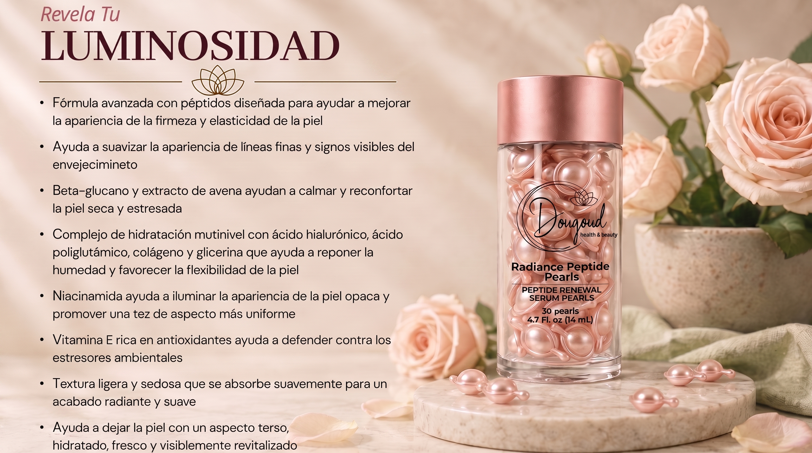 Radiance Peptide Pearls en Español
