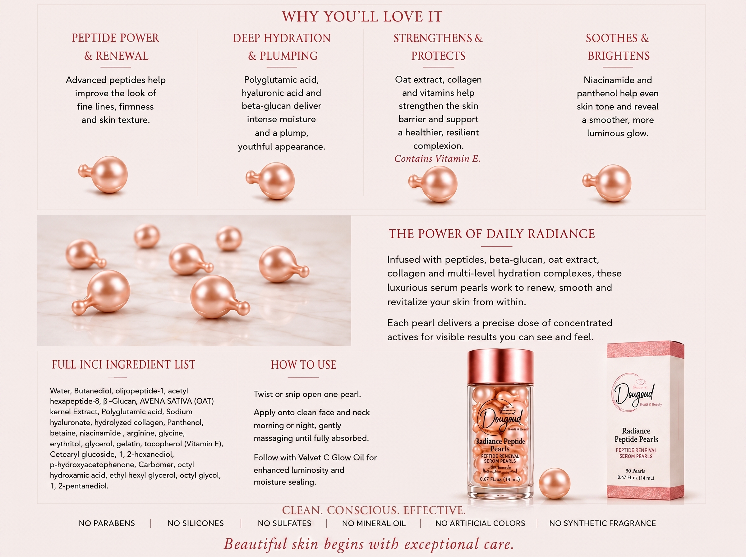 Radiance Peptide Pearls - English