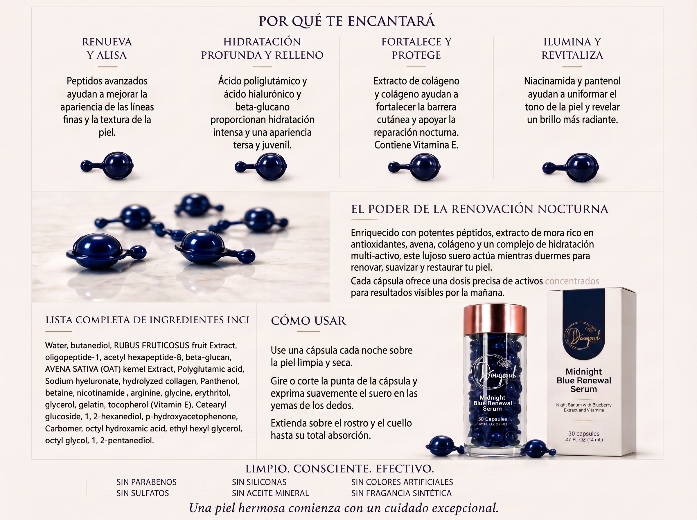 Midnight Blue Renewal Serum - Español