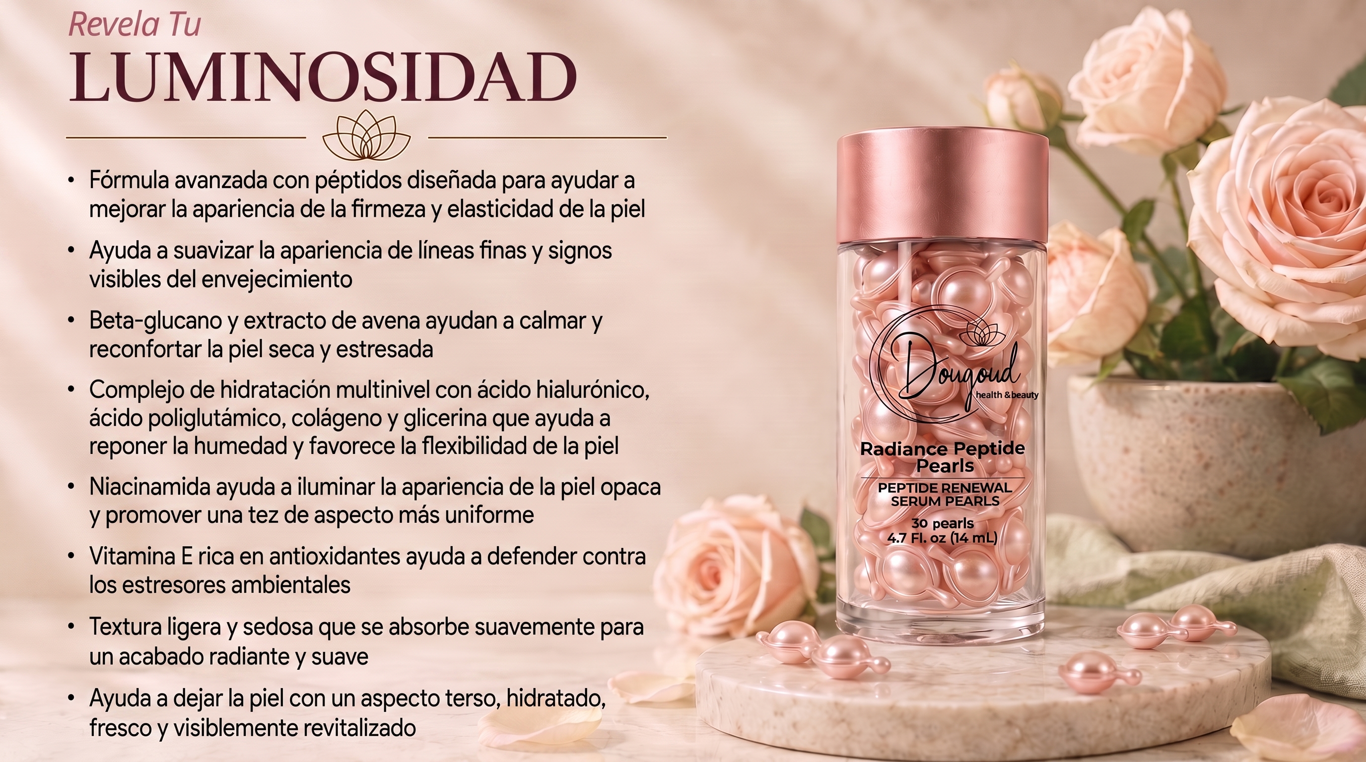 Radiance Peptide Pearls en Español