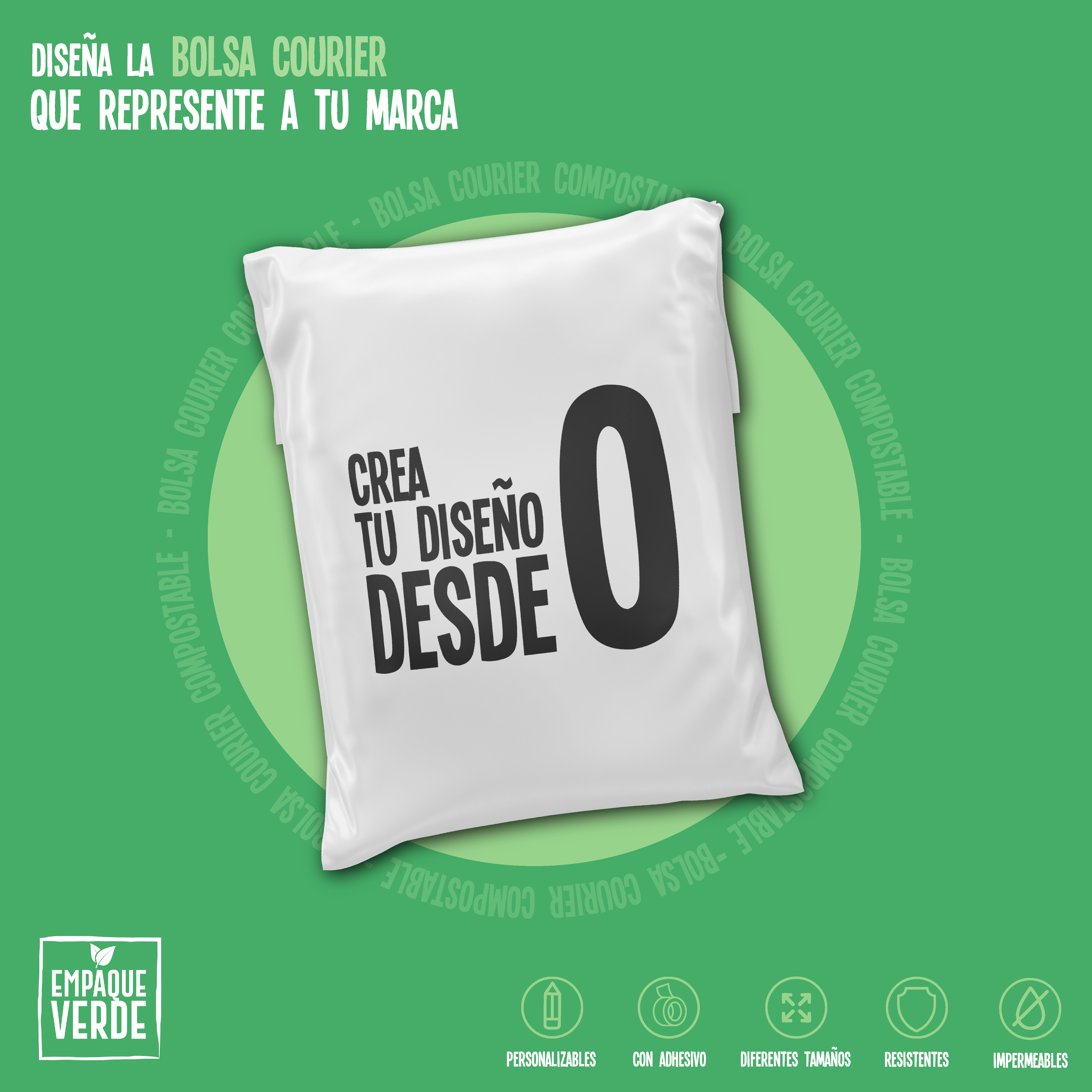 Bolsas courier compostables personalizadas para e-commerce y logística