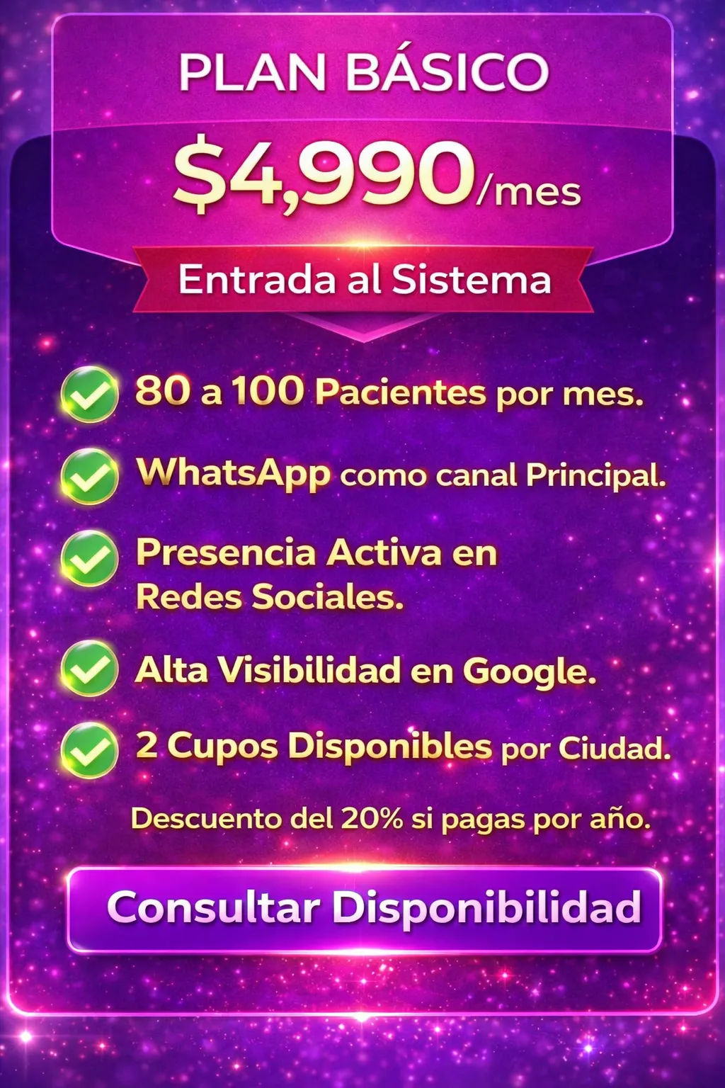 Plan Standard de marketing y SEO para clínicas dentales (WhatsApp y llamadas)