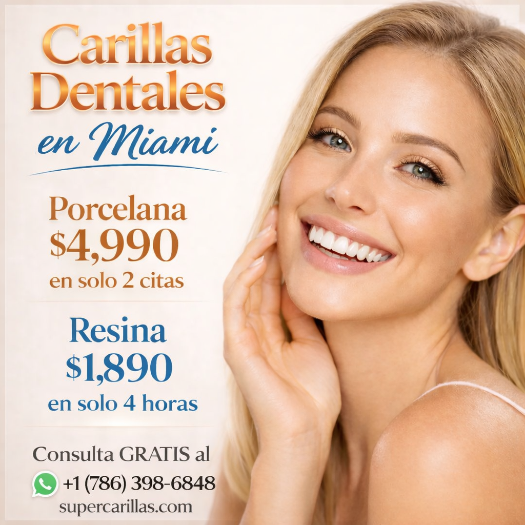Paquetes de carillas dentales en Miami: porcelana y resina