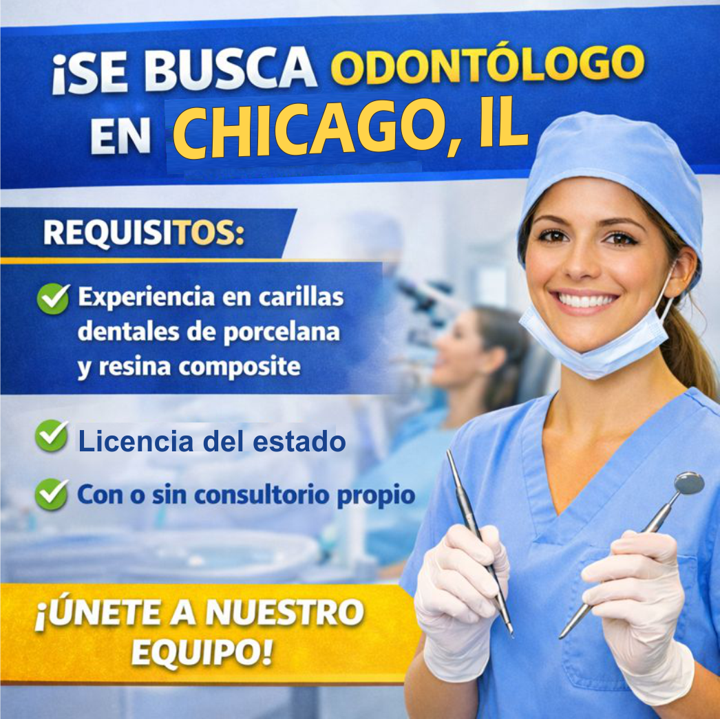 Bilingual dentist job in Chicago Illinois in cosmetic dental clinic specializing in veneers and crowns