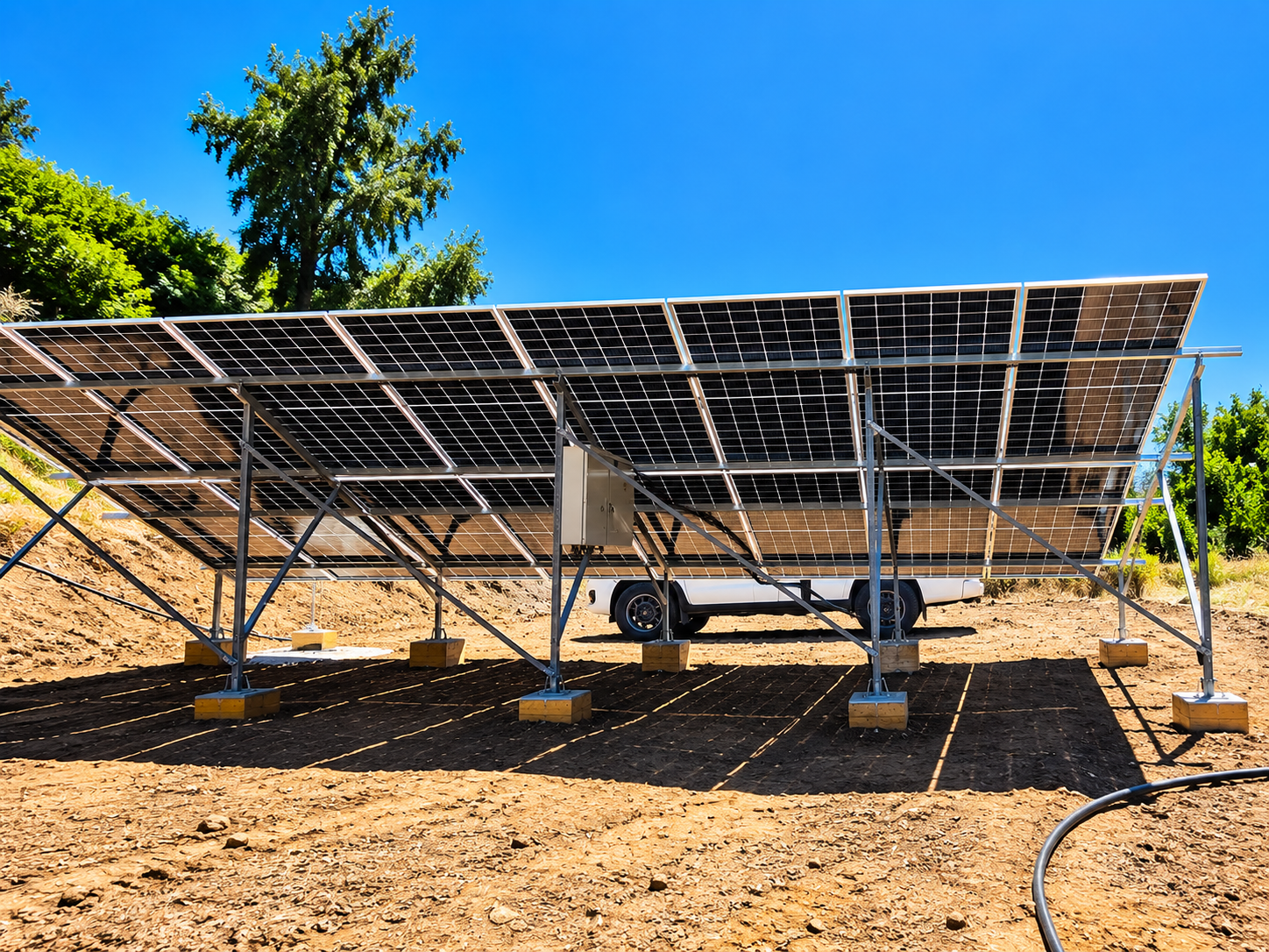 Estructura con paneles solares