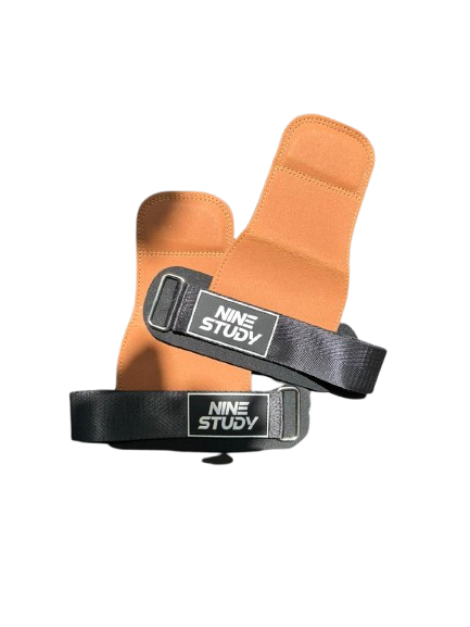 Calleras Nine Study con grip de cuero para crossfit calistenia gimnasio proteccion de manos agarre entrenamiento Chile Fuerza Bruta
