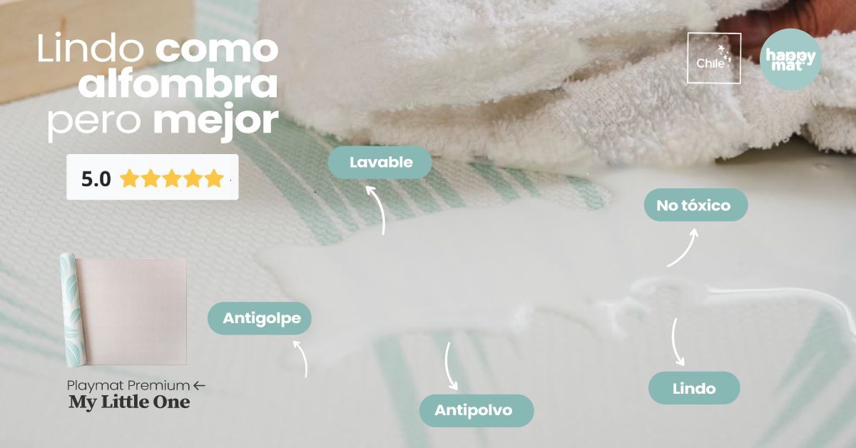 Cómo limpiar una alfombra lavable para bebé Happymat de forma fácil.