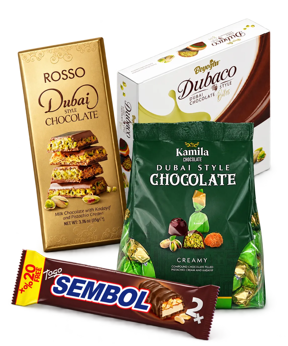 Chocolates Rosso, Dubaco, Kamila y Sembol