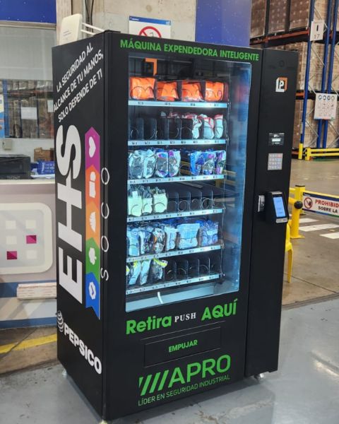 Máquina expendedora de EPP de Isoprevent en PepsiCo