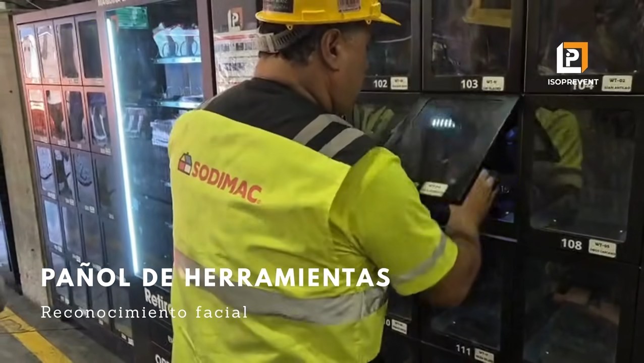 Pañol de herramientas con lockers inteligentes de Isoprevent en Sodimac