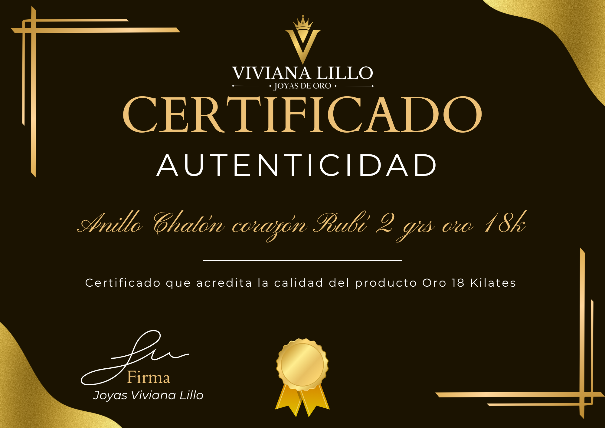 Certificado de Autenticidad