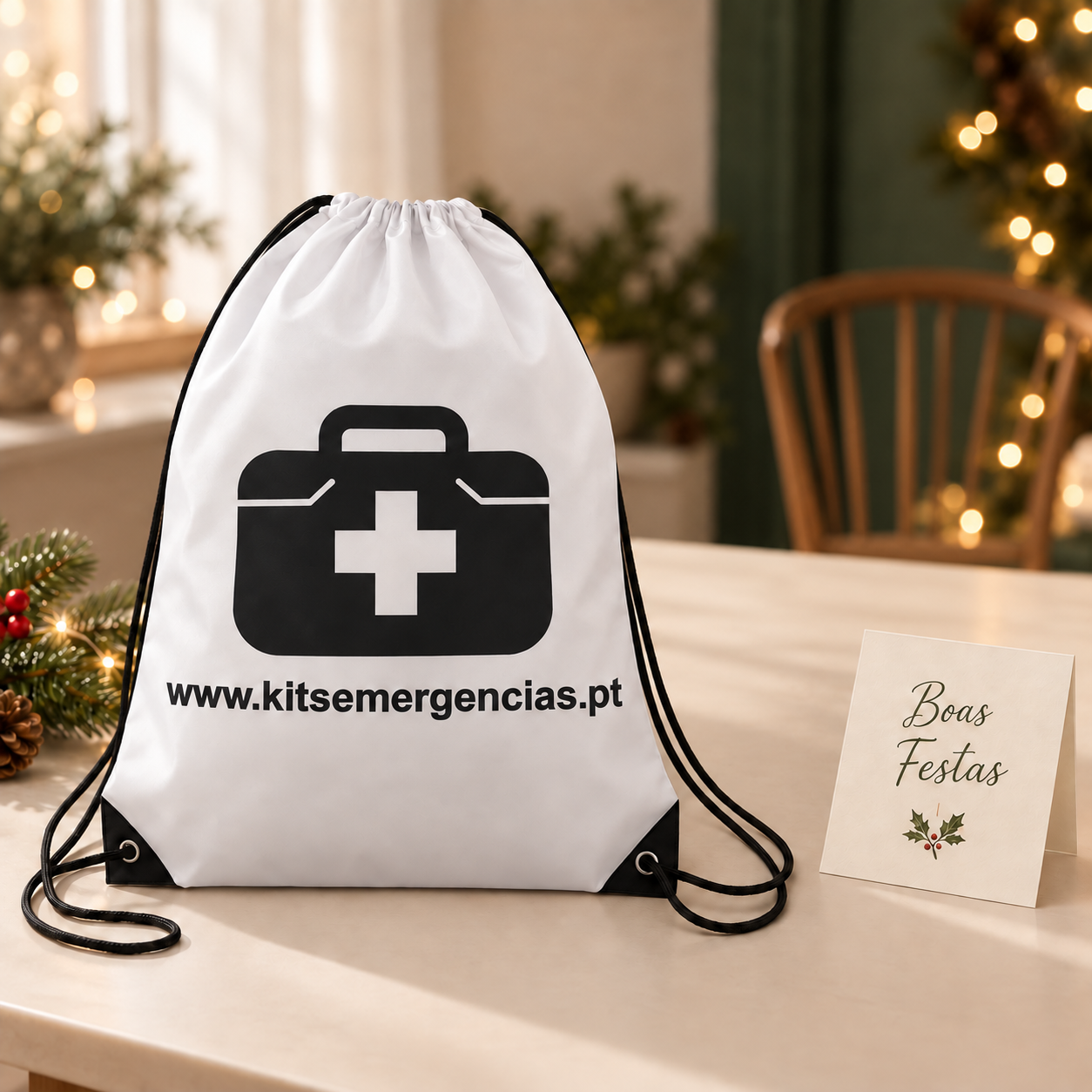 Kit Básico de Emergência apresentado como oferta de Natal para empresas