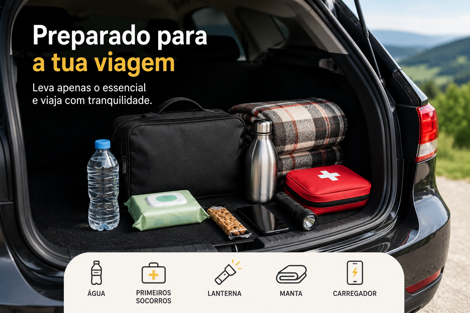 o que levar no carro numa viagem