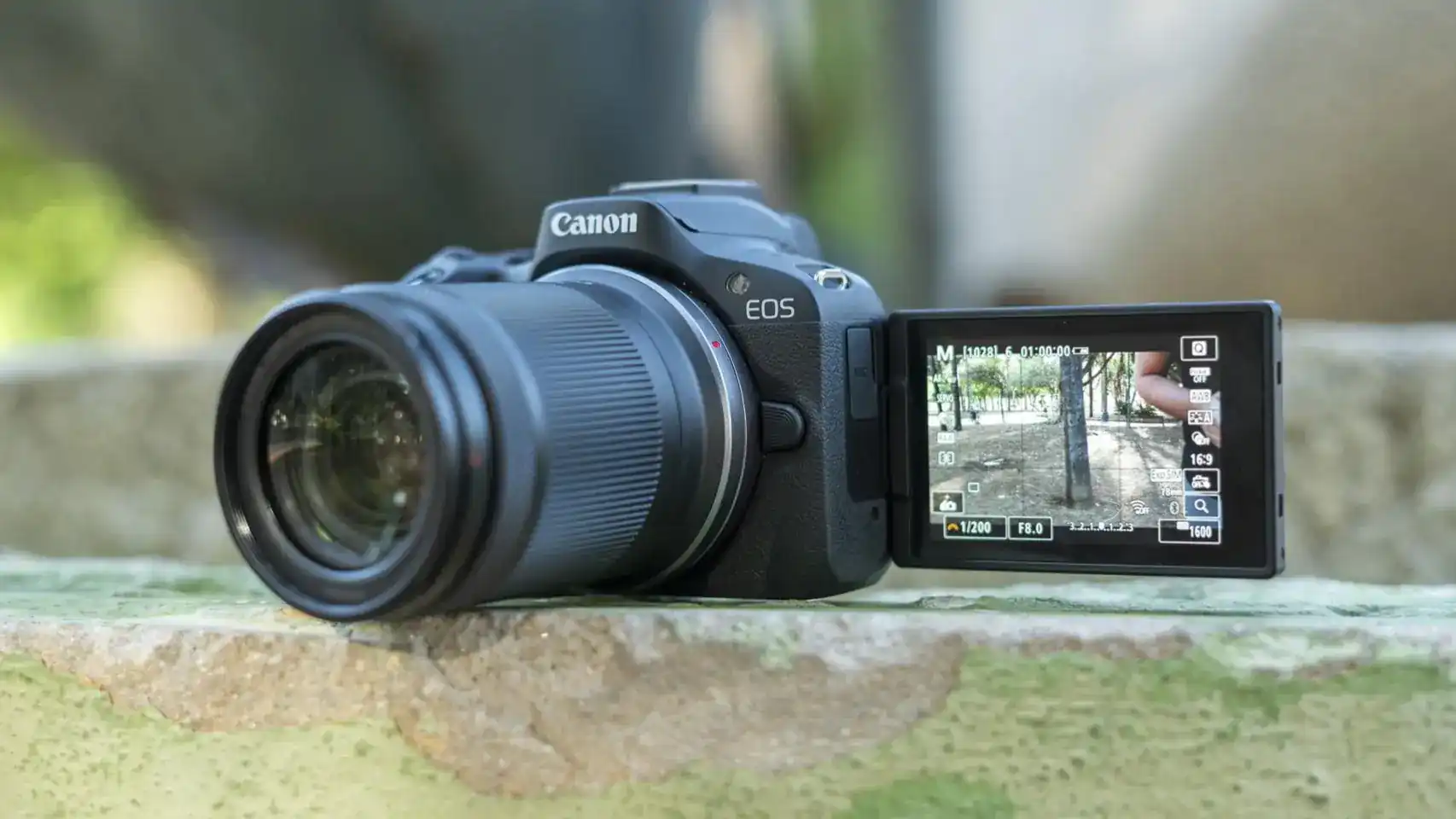 cámara Canon EOS con pantalla articulada, ideal para fotografía y video. Una opción compacta perfecta para quienes buscan calidad en un cuerpo reducido