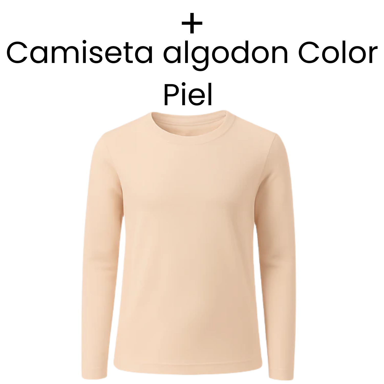 Camiseta manga larga color piel