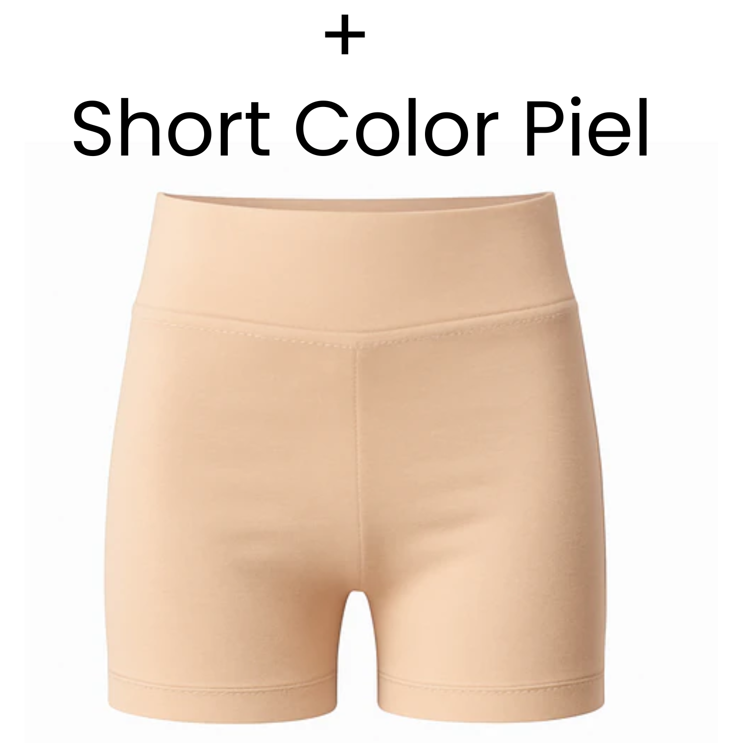 Short algodón color piel