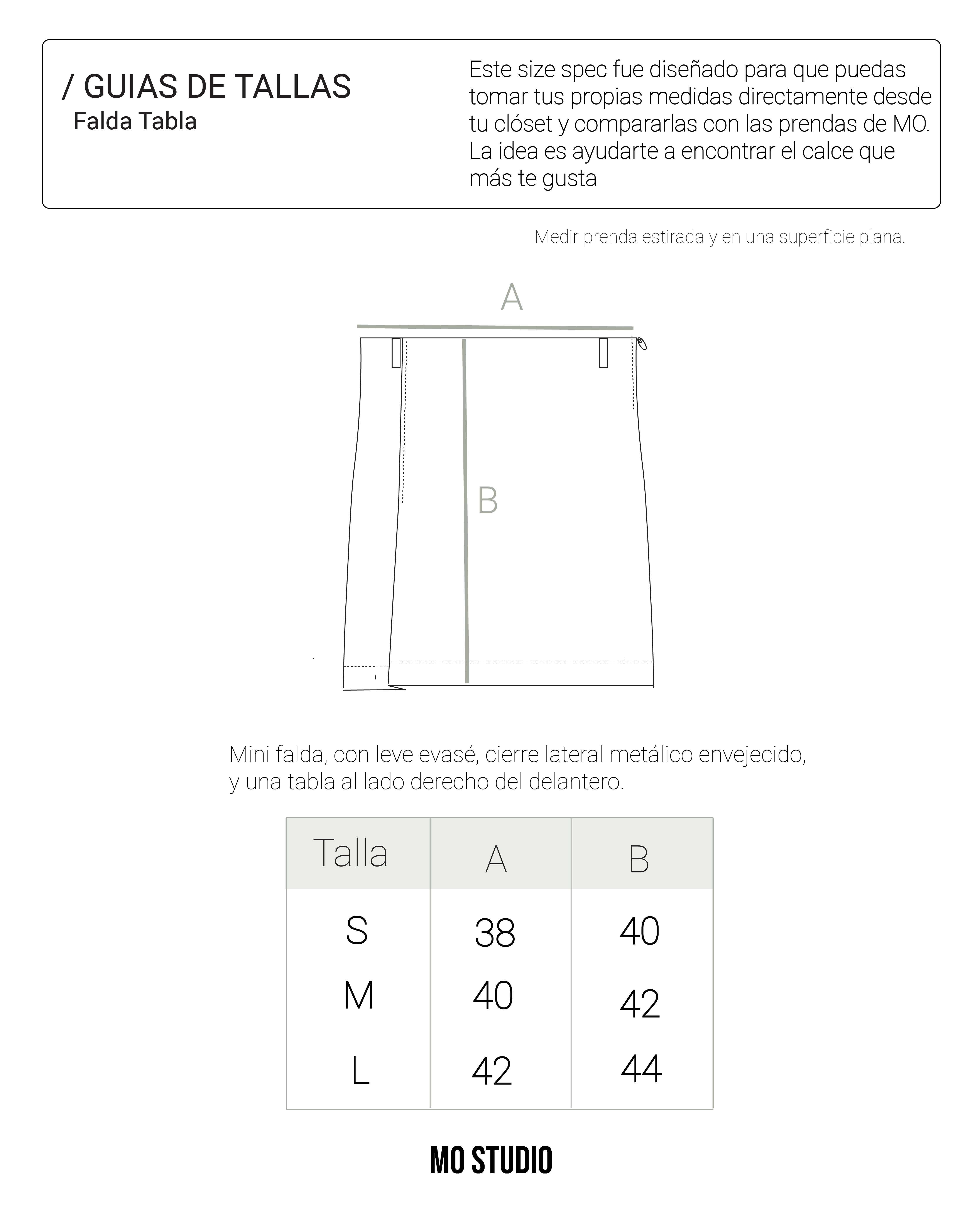 MINI FALDA CUADERNO BOLD MOCA