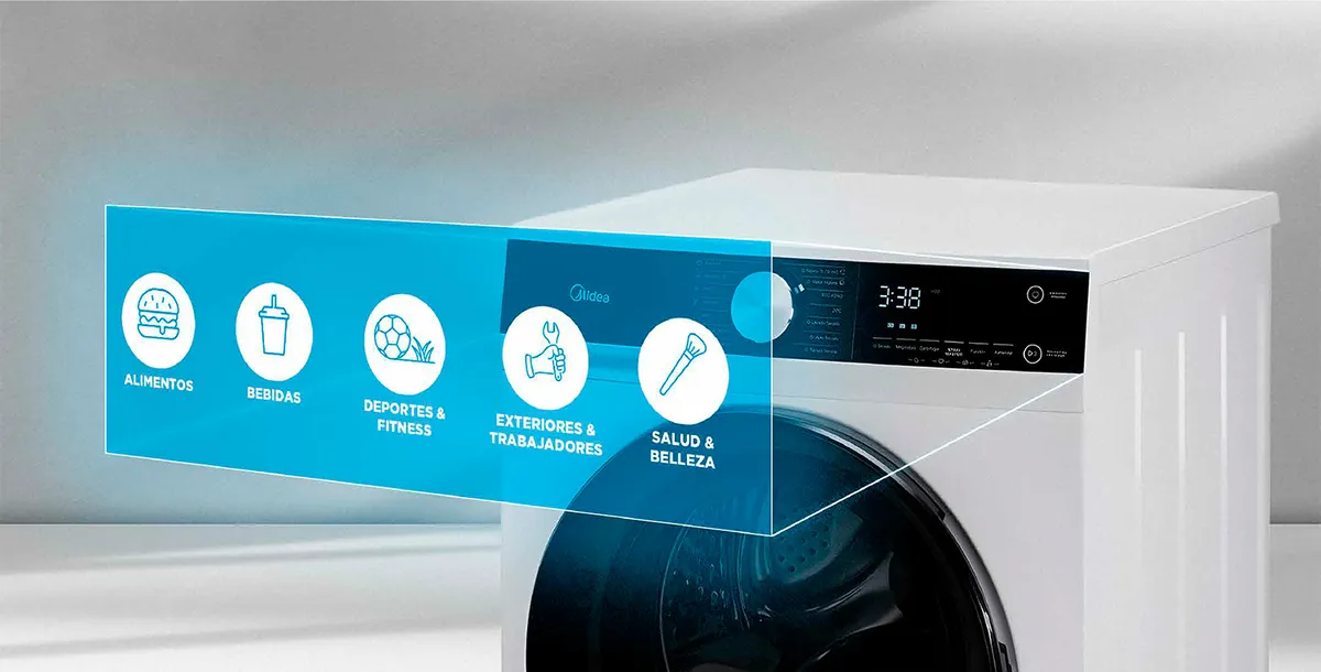 フラウ Lavadora-Secadora 9.5/7Kg Inverter MLSF-095B/W Midea