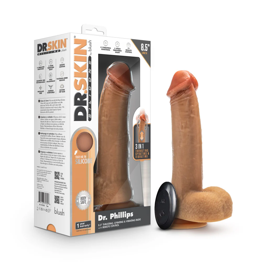 Dr. Skin Silicone de Blush® Dildo vibrador y penetrante Dr. Phillips