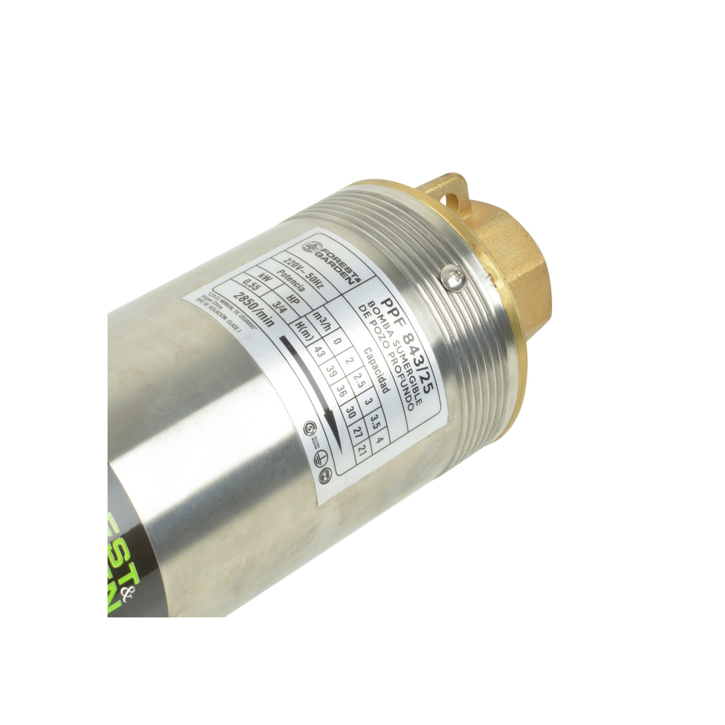 Bomba pozo profundo 3/4hp ppf 843/25 Forest And Garden 4
