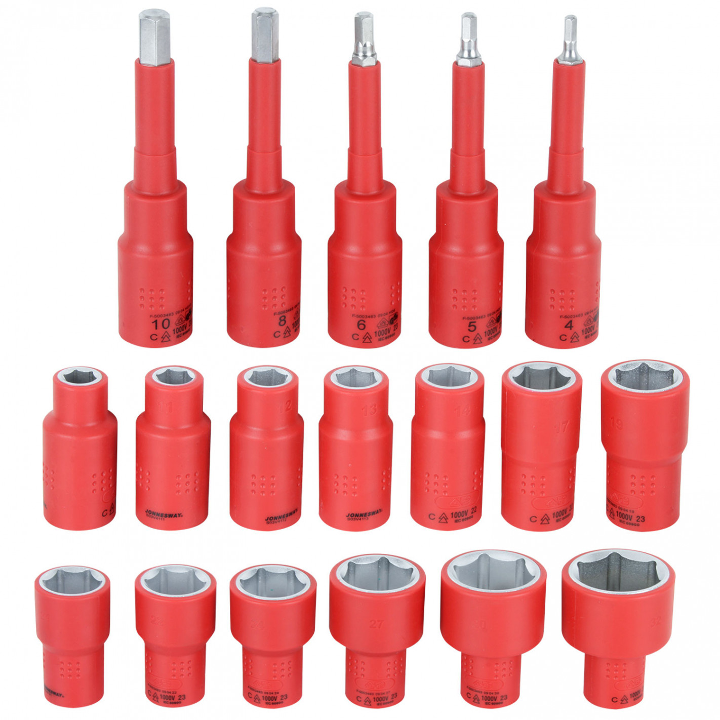 Bandeja 24 dados aislados 1/2" 1000v S03V4124SV Jonnesway