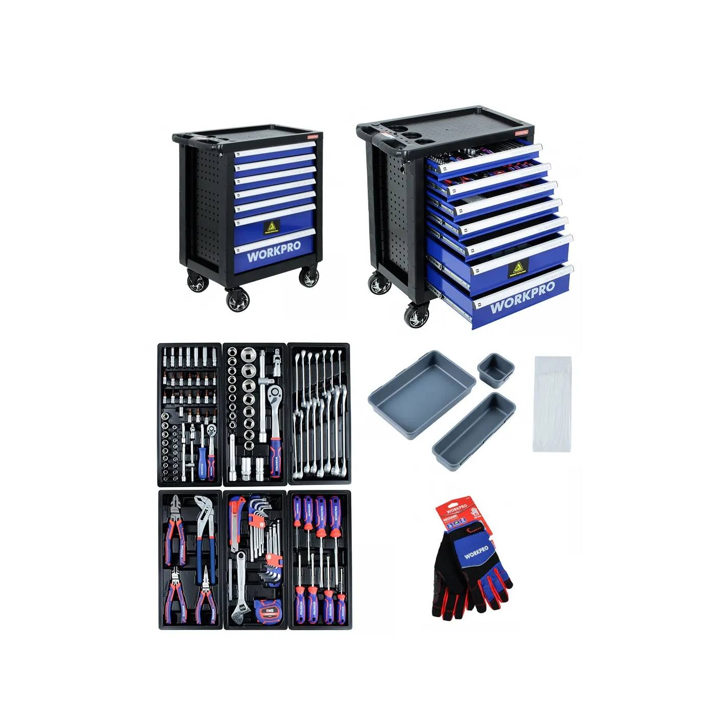 Carro con 193 herramientas WP209074 Workpro