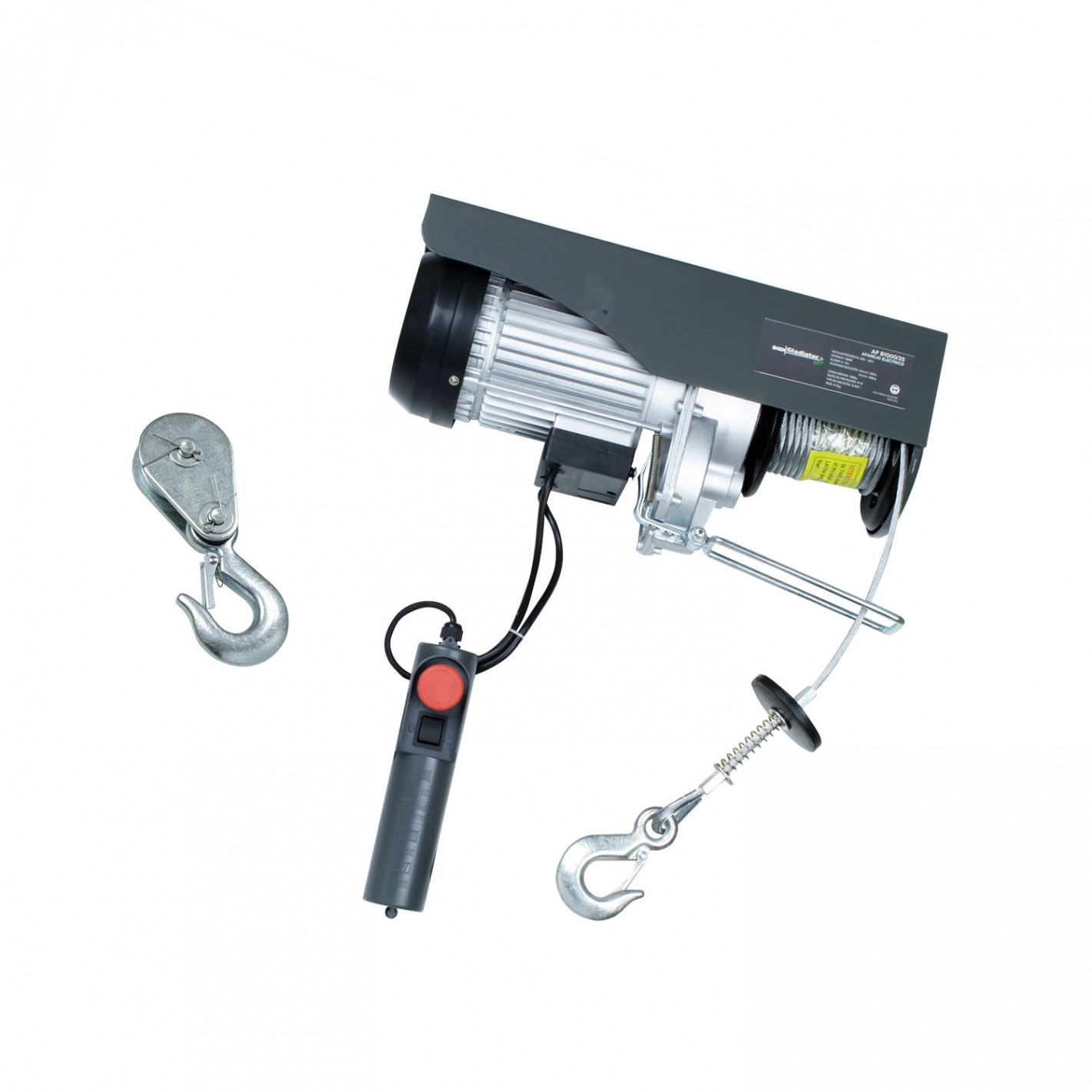 Tecle electrico 1000kg 1800w alzada 6-12mts ap810 Gladiator AP 81000/25 4