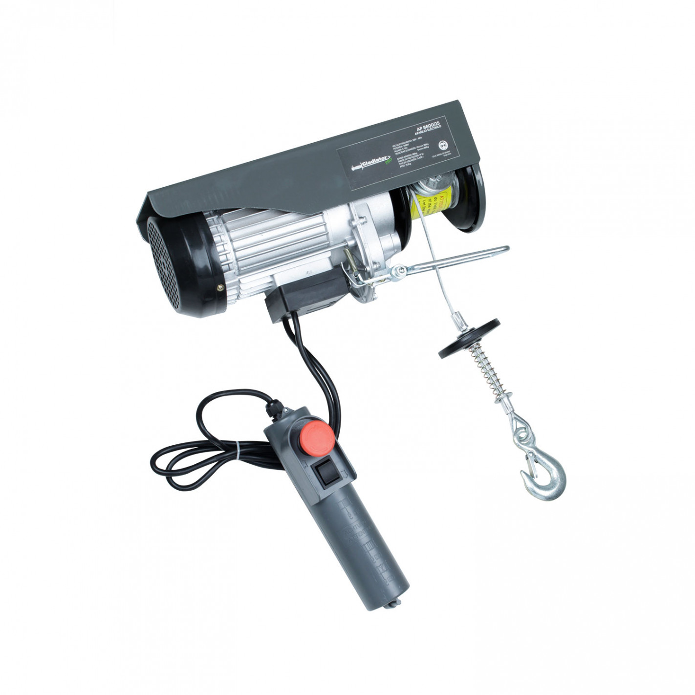 Tecle electrico 600kg 1050w alzada 6-12mt ap 8600 Gladiator AP 8600/25 4