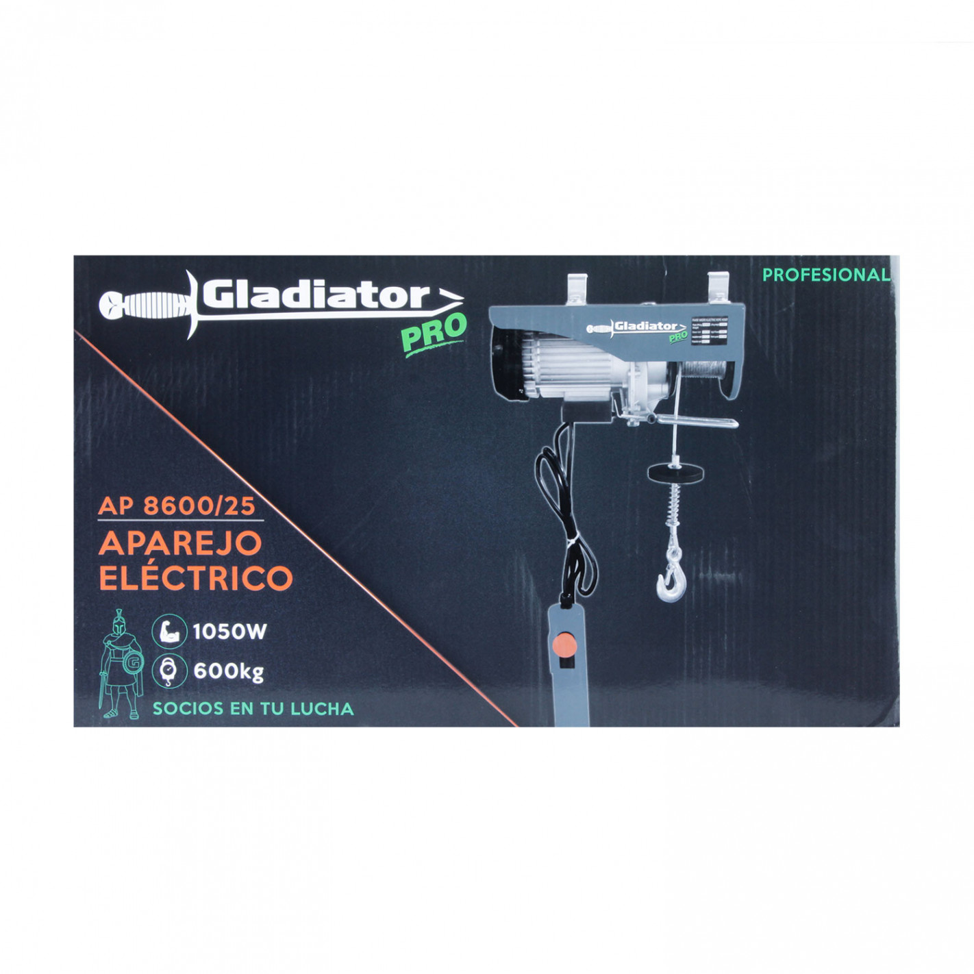 Tecle electrico 600kg 1050w alzada 6-12mt ap 8600 Gladiator AP 8600/25 9