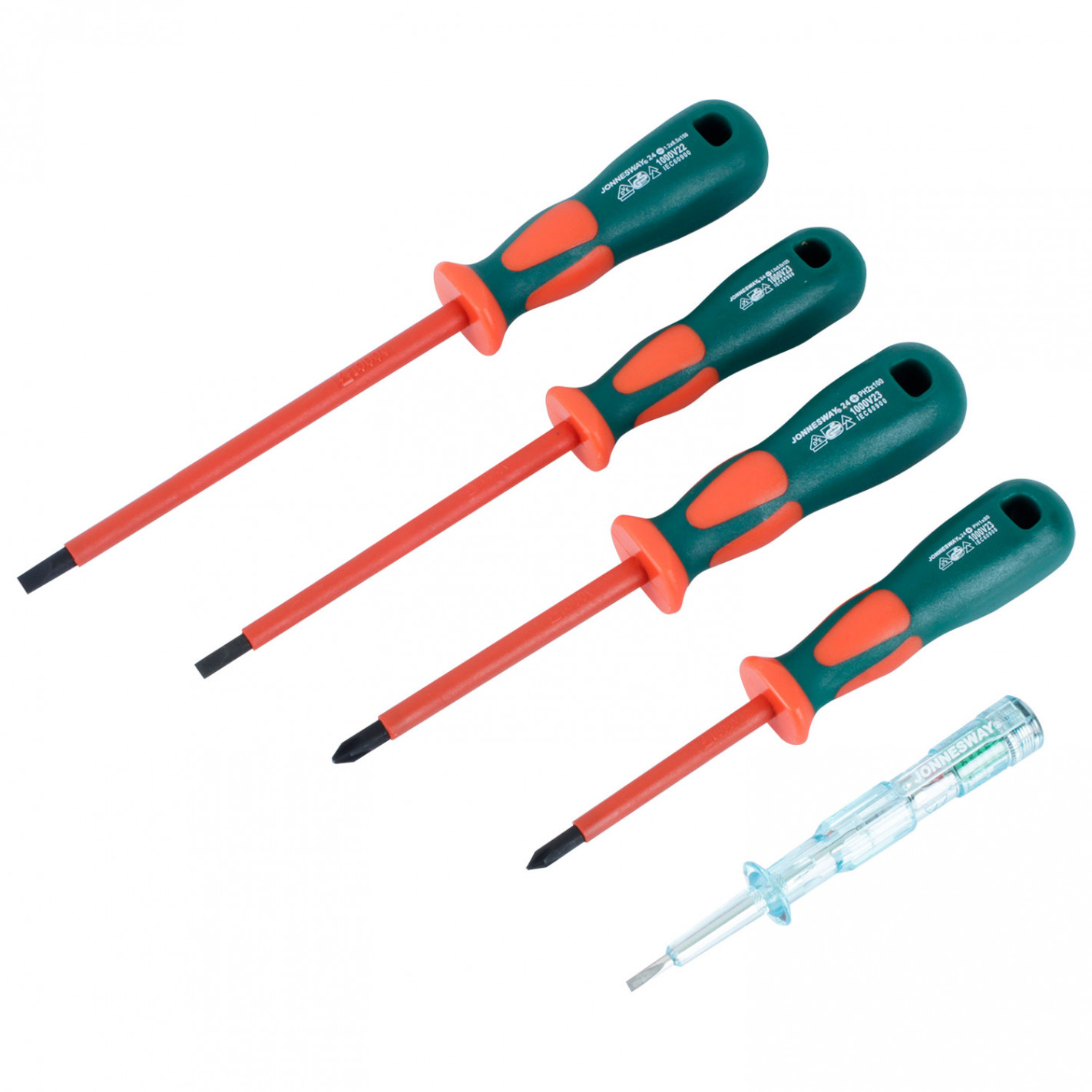 Kit de alicates y destornilladores aislados 1000 V Jonnesway PSV218SP