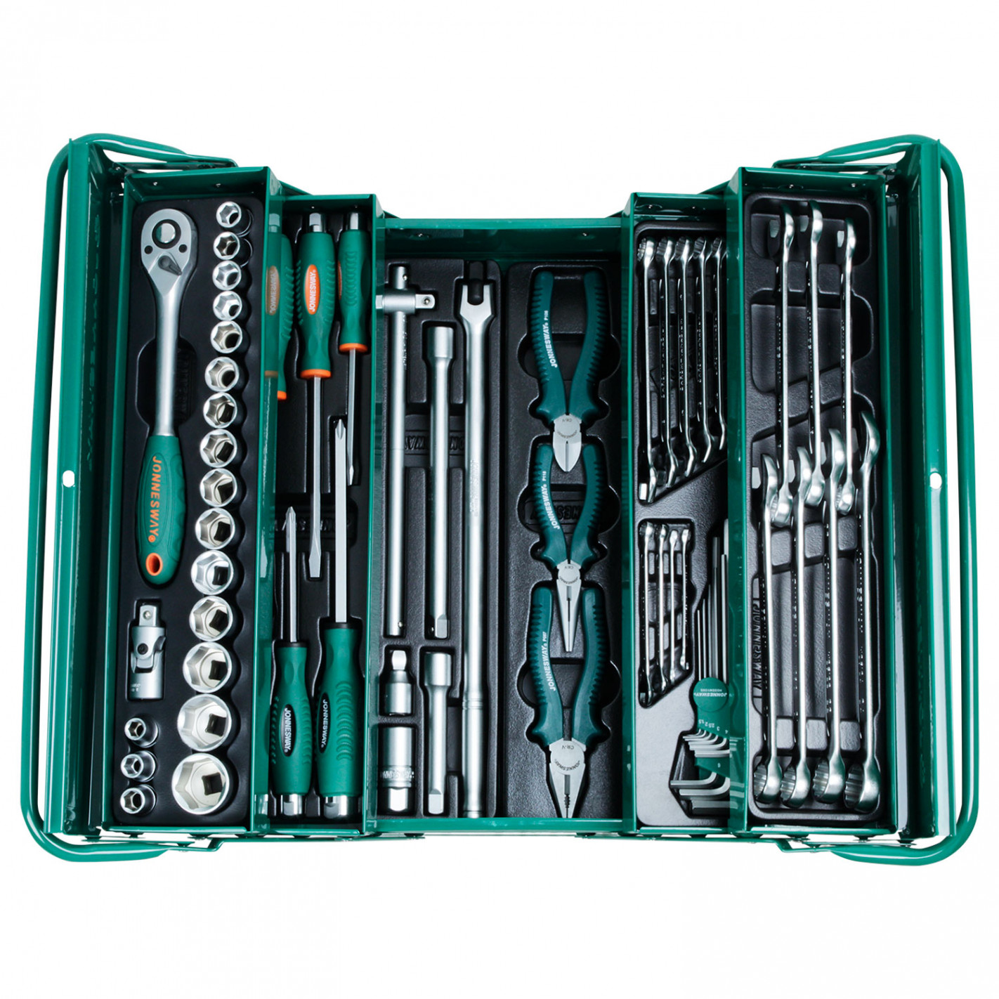 Caja de herramientas abatible 62 piezas C-3DH262 Jonnesway