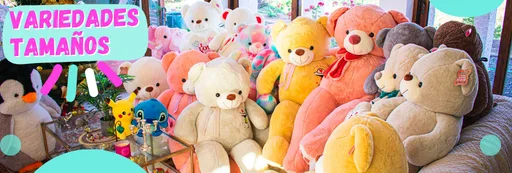 Variedad de tamaños de peluches gigantes