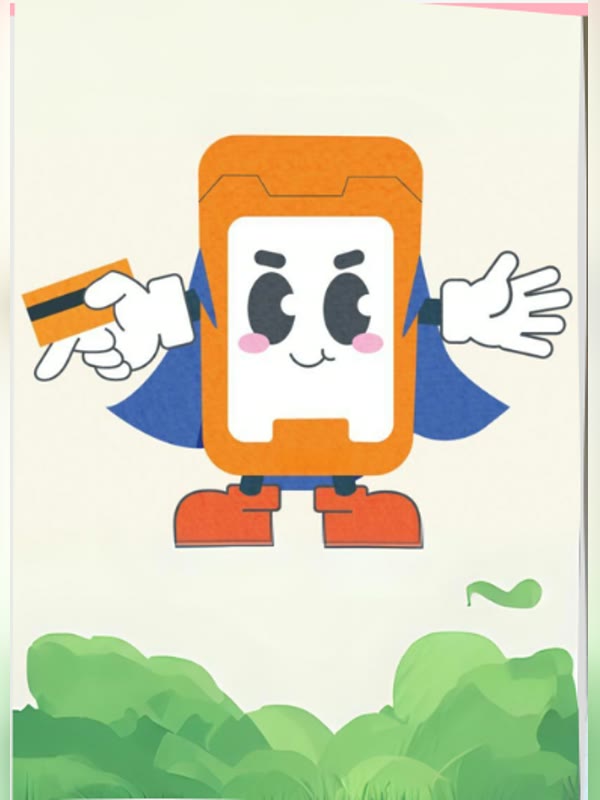 Diseño del personaje de CompraAquí de BancoEstado antes de fabricar el peluche