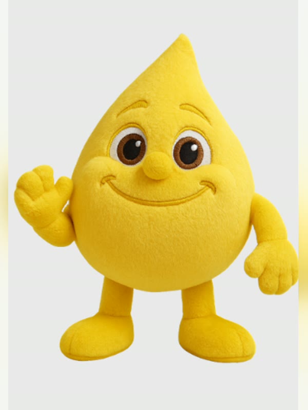 Diseño del personaje de Magistral antes de fabricar el peluche