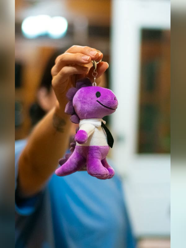 Llavero de peluche personalizado de Defontana de 10 cm ya producido